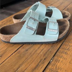 Light Blue Double Strap Sandals